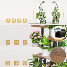 Načítať obrázok do zobrazovača galérie, Prémiová polmesiaca polica s LED osvetlením pre rastliny